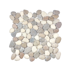 Harmony Warm Blend Natural Pebble Mosaic - stone tile